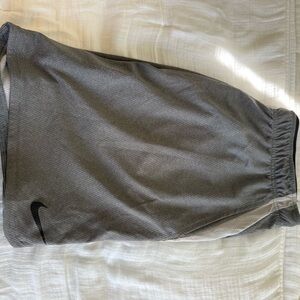 Nike Gray and Black Dri-FIT Athletic Shorts